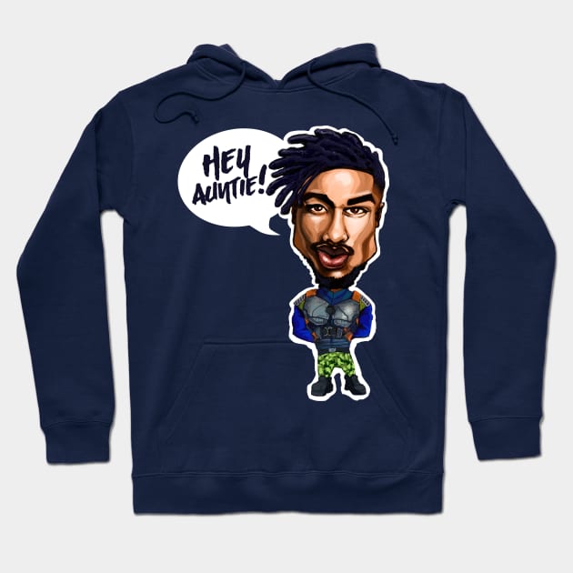 Killmonger - Hey Auntie! Hoodie by lsjordan